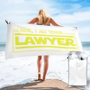 I Am A Lawyers Beach Towel Quick Dry Sand Free Lightweight Large 27.5"x55" with Travel Bag - Vacation Essentials Bath Towel for Pool, Summer
