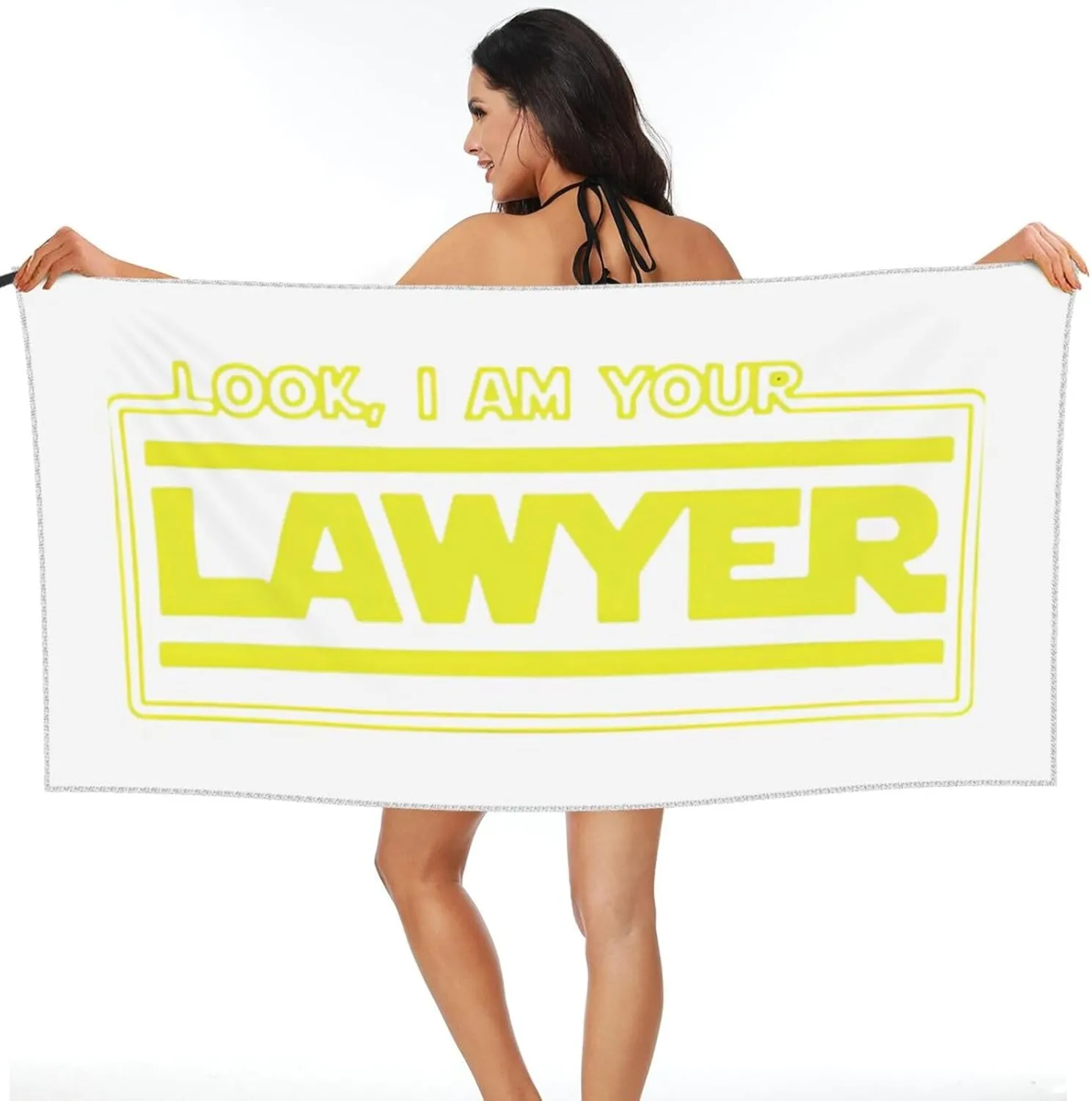 I Am A Lawyers Beach Towel Quick Dry Sand Free Lightweight Large 27.5"x55" with Travel Bag - Vacation Essentials Bath Towel for Pool, Summer