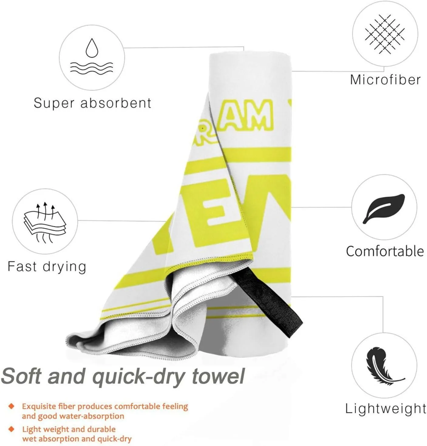 I Am A Lawyers Beach Towel Quick Dry Sand Free Lightweight Large 27.5"x55" with Travel Bag - Vacation Essentials Bath Towel for Pool, Summer