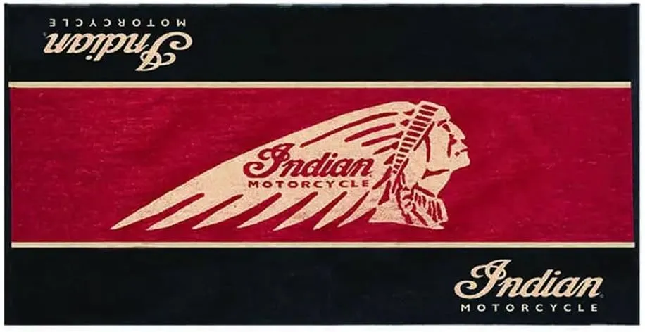 Indian Motorcycle Beach Towel, Black/Red