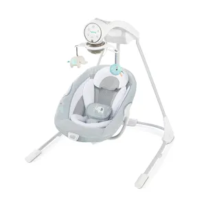 Ingenuity InLighten Soothing Swing - Swivel Infant Seat, Soothing Sounds, Lightweight Mesh - Dakota