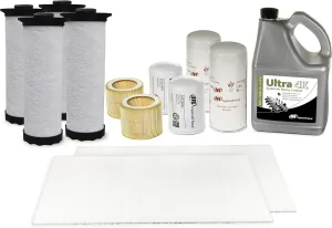 Ingersoll-Rand 47735424001 Ingersoll-Rand OEM Value Pack Maintenance Kit for UP6 10-15HP Compressor (TAS Gauge replacement indicator) with Ultra 4K Lubricant