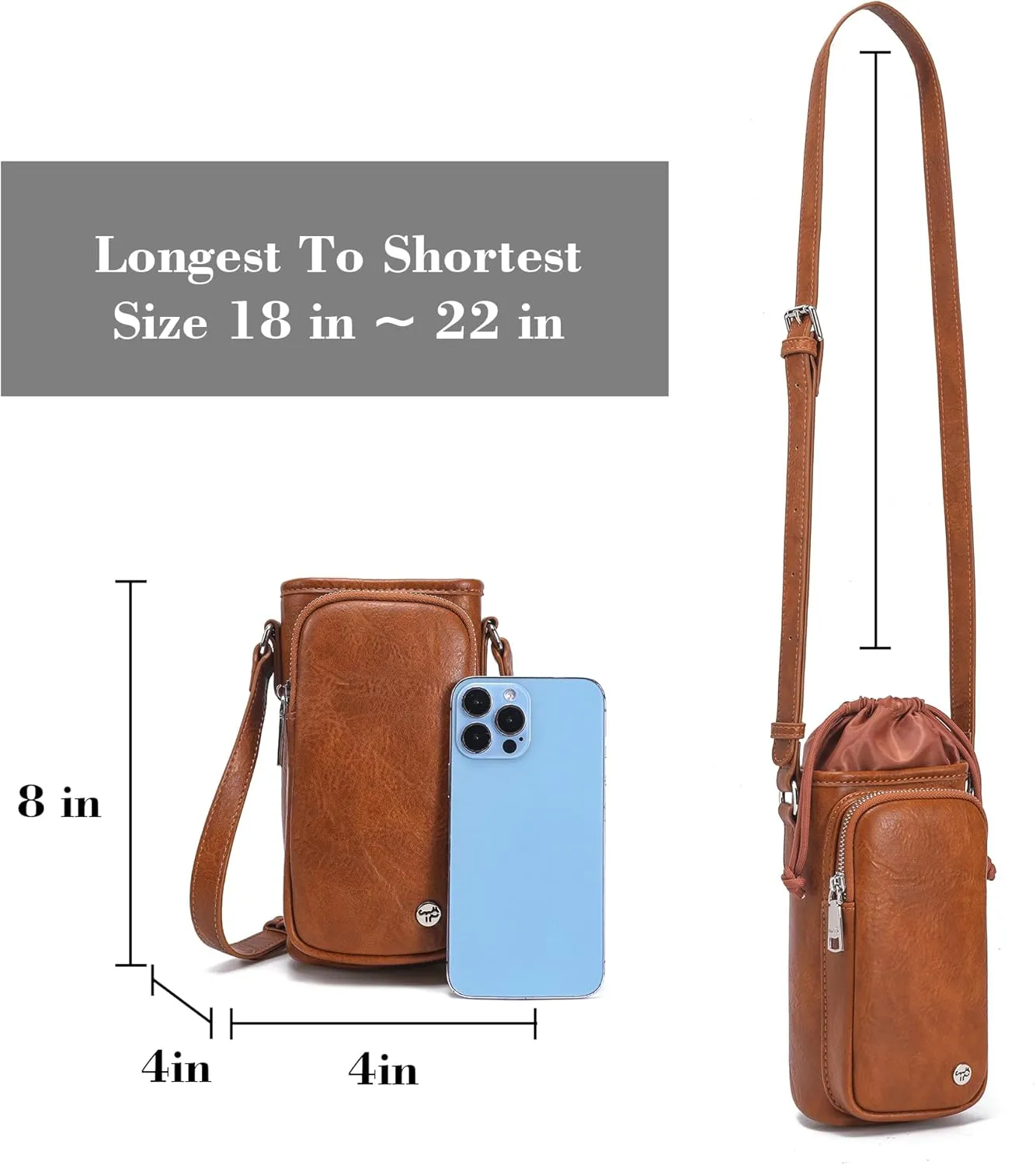 INICAT Leather Water Bottle Holder with Strap Water Bottle Carrier Bag for 32oz Tumbler Insulated