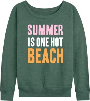 Instant Message - Summer One Hot Beach - Women's French Terry Long Sleeve Shirt