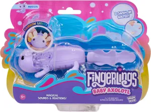 Interactive Baby Axolotl, Auggie (Purple), Swims & Lights Up