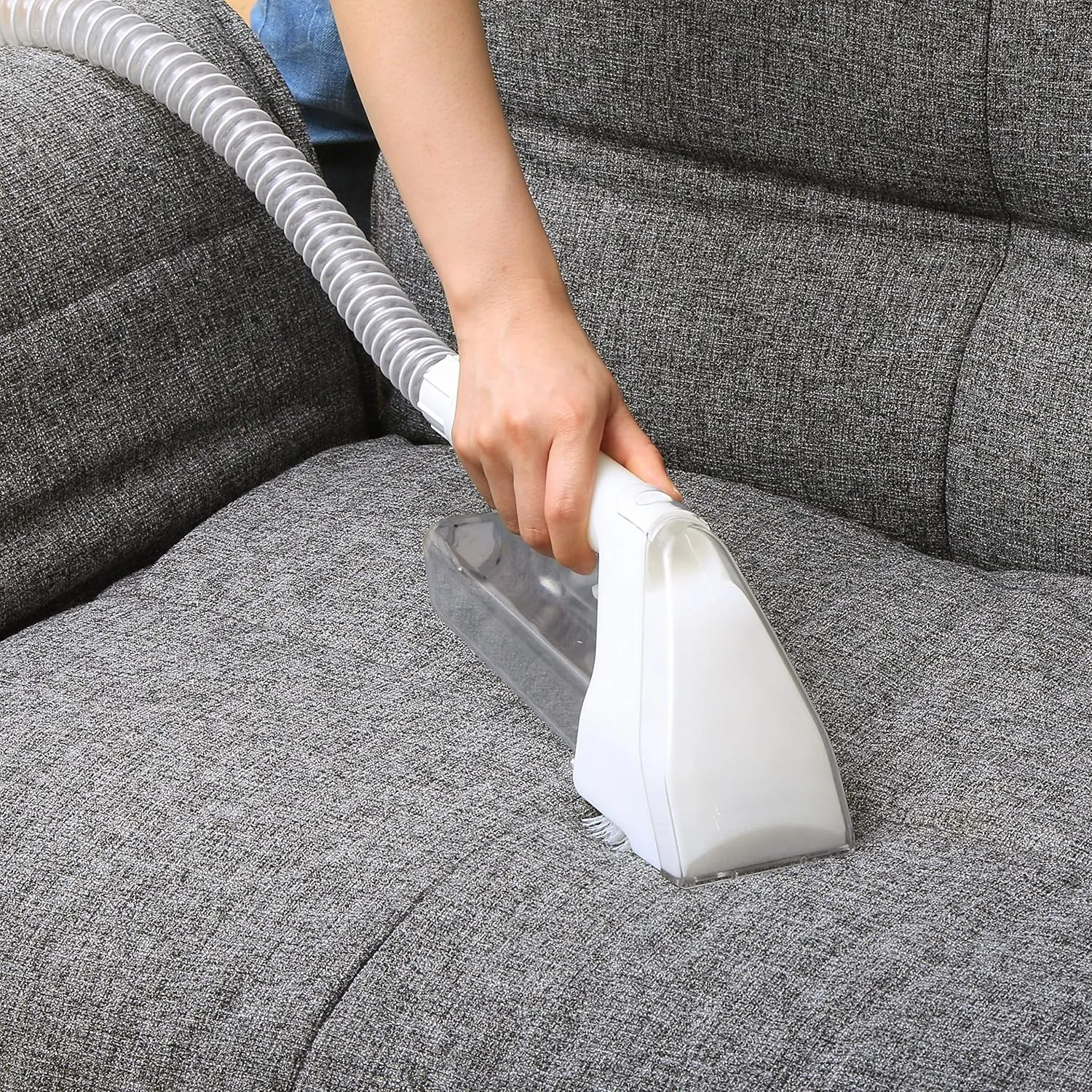 IRIS USA Carpet Spot Cleaner Machine with Auto Spray for Low Pile Carpets, Couch, Sofa, Upholstery, Car Detailing,Shallow Berber Rug, Lightweight Portable Chemical-Free Stain Remover 500mL Water Tank