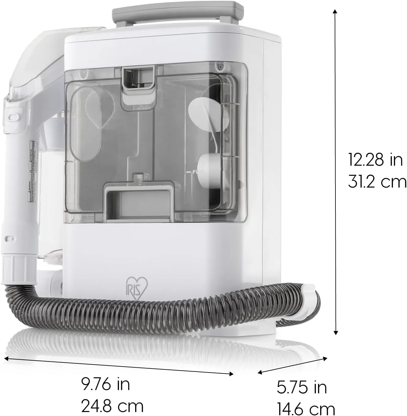 IRIS USA Carpet Spot Cleaner Machine with Auto Spray for Low Pile Carpets, Couch, Sofa, Upholstery, Car Detailing,Shallow Berber Rug, Lightweight Portable Chemical-Free Stain Remover 500mL Water Tank
