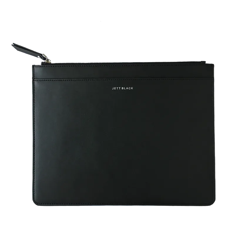 Jett Black Leather Pouch