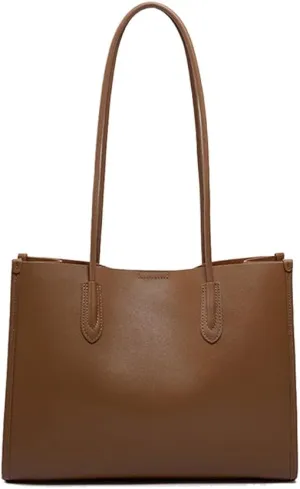 JIUFENG Genuine Leather Tote Bag for Women, Womens Casual Shoulder Bag Clutch Handbag for Shopping Work Travel