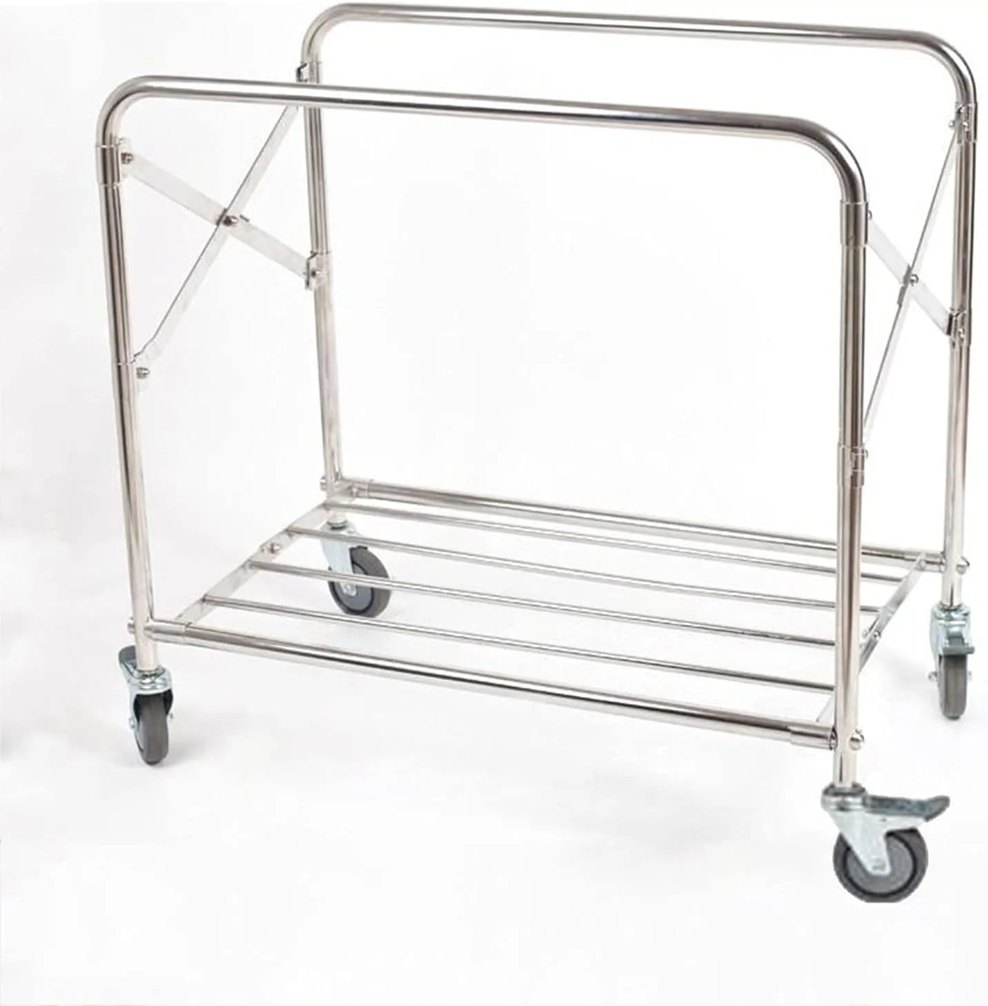 JKGHK Collapsible Laundry Trolley, Oxford Cloth Bag Laundry Sorter Hamper, Linen Cart，Wheeled Laundry Trolley Carts, Linen Collector, Commercial Hotel Laundry Containers, for Hotel/Home/Laundry Room