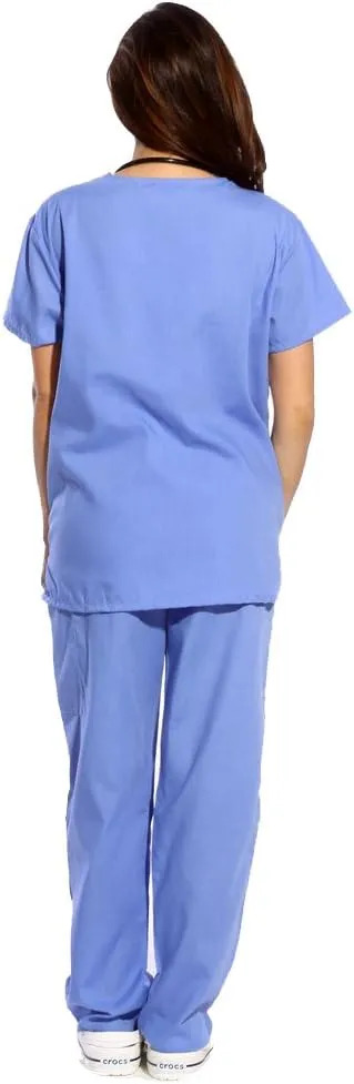 Just Love Women's Six Pocket Medical Scrubs Set (V-Neck with Cargo Pant)