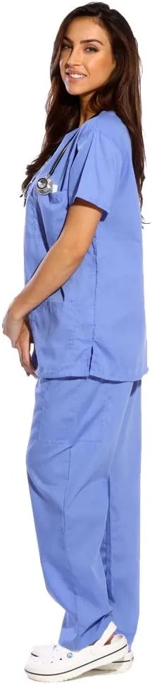 Just Love Women's Six Pocket Medical Scrubs Set (V-Neck with Cargo Pant)