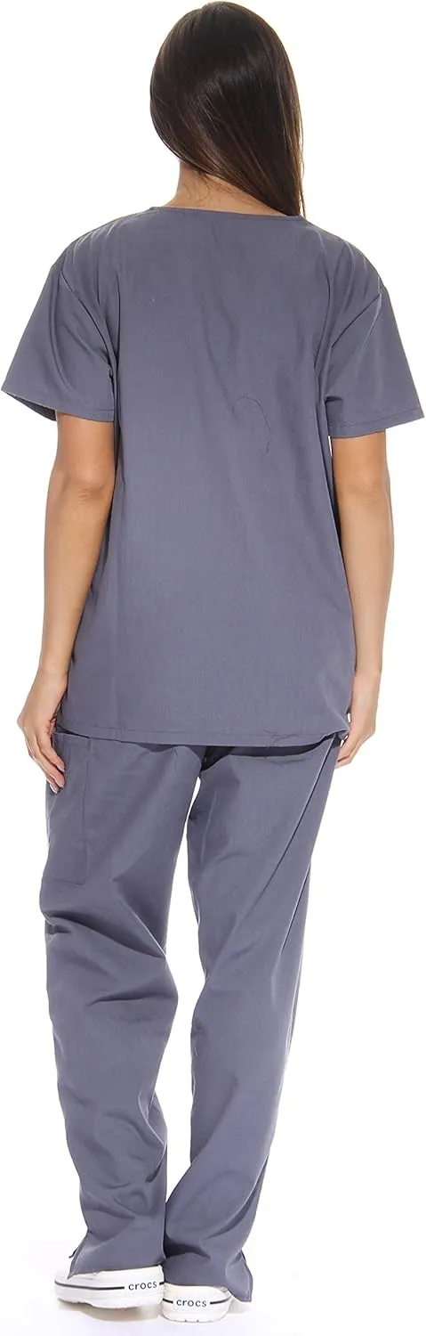 Just Love Women's Six Pocket Medical Scrubs Set (V-Neck with Cargo Pant)