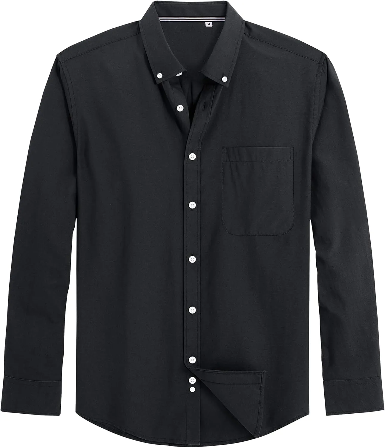 J.VER Men's Oxford Shirt Solid Casual Button Down Collar Shirts Long Sleeve Dress Shirts with Pocket