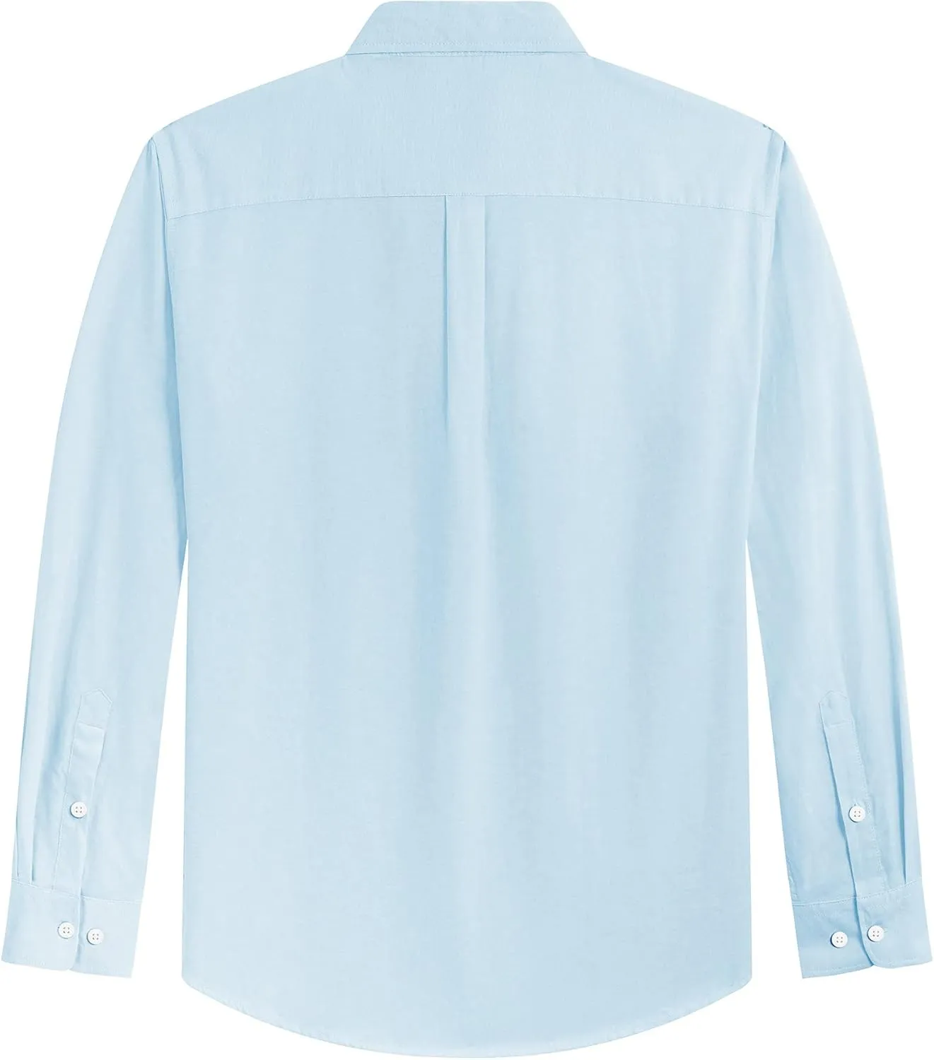 J.VER Men's Oxford Shirt Solid Casual Button Down Collar Shirts Long Sleeve Dress Shirts with Pocket