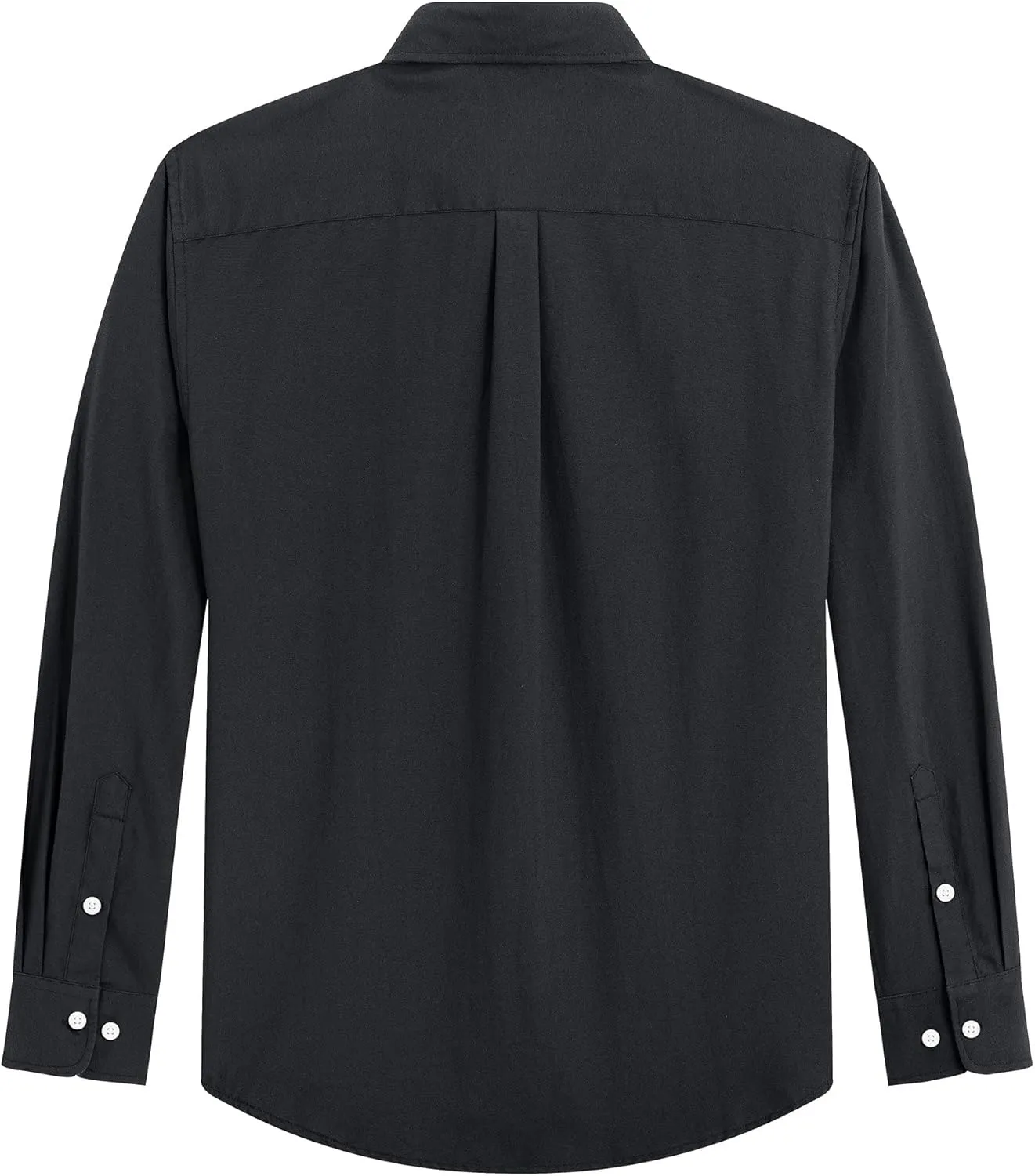 J.VER Men's Oxford Shirt Solid Casual Button Down Collar Shirts Long Sleeve Dress Shirts with Pocket