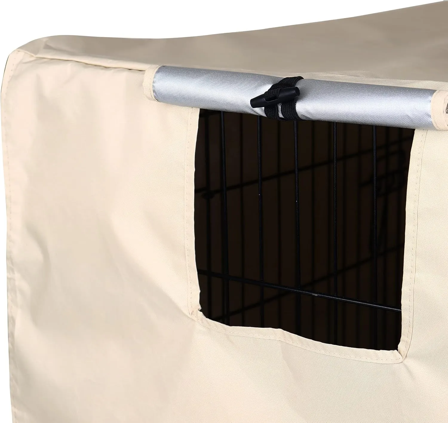 kefit Dog Crate Cover 48 inch, Kennel Cover for Dog Cage, Beige