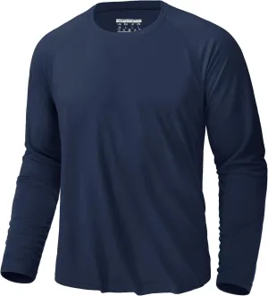 KEFITEVD Men's UV Sun Protection UPF 50  Shirts Long Sleeve Rash Guard Workout Quick Dry Shirt for Hiking Fishing Swimming