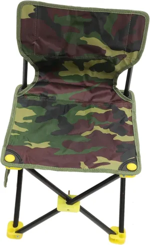 KICHOUSE Sturdy Iron Material Folding Fishing Chair Outdoor Fishing Hiking Stool Compact Portable Sturdy Oxford Fabric Fashionable