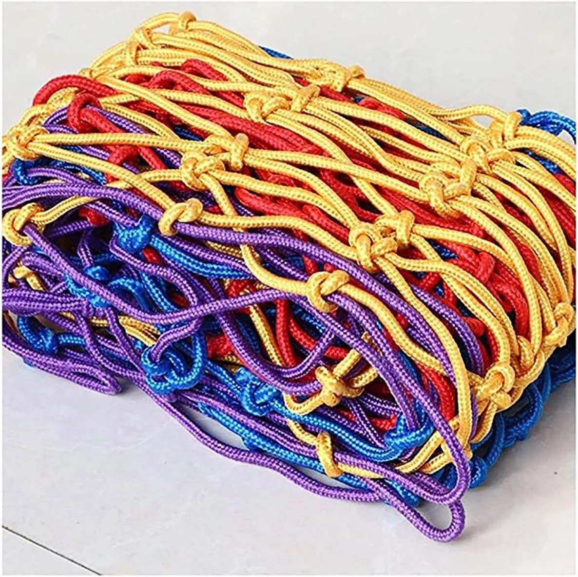 Kids Safety Netting Outdoor Climbing Net,Balcony Stairs Garden Protection Net Nylon Rope Net,Outdoor Rainbow Protective Net Cargo Rope Truck Trailer Netting(Size:2X10M(7X33FT))