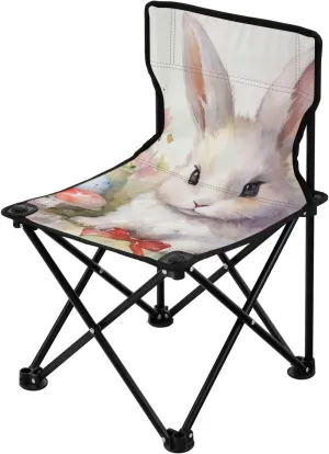 Kigai Folding Camping Chair Heavy Duty Chair Ultralight Compact Portable Beach Chair for Outdoor Camp, Hiking, Travel, Beach, Sporting Event and Picnic, Easter Rabbit
