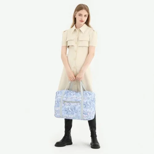 Kono Foldable Waterproof Storage Cabin Travel Handbag Print - Light Blue