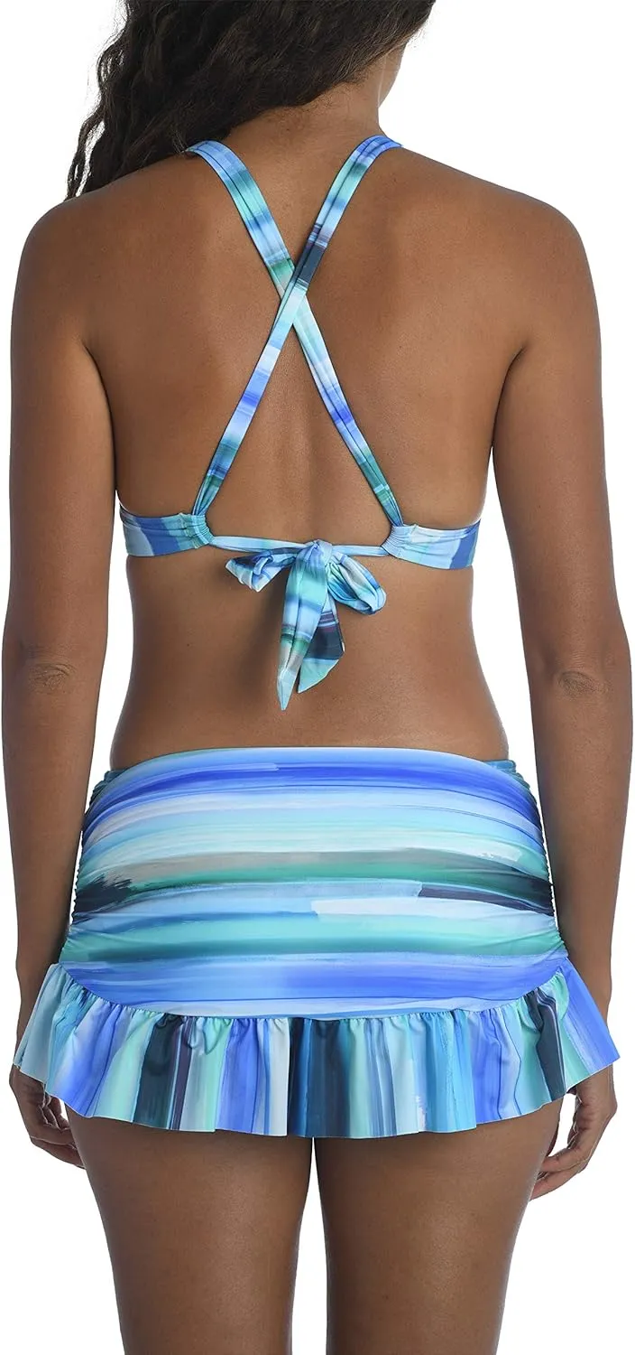 La Blanca Women's Twist Front Crossback Swimsuit Top