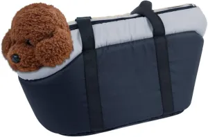 La La Pet® Soft-Sided Pet Handbag Carrier Pet Purse Tote Portable Bag Carrier Cat Dog Travel Bag Pet Shoulder Bag with Safety Zipper(Black, L)