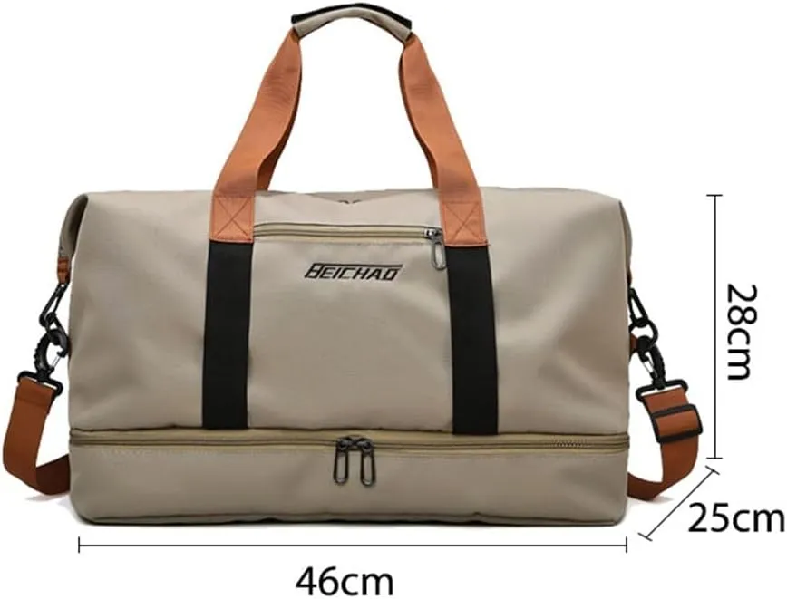 Ladies Fitness Handbag Fitness Travel Bag Nylon Shoulder Crossbody Sports Leisure Yoga Bag(E)