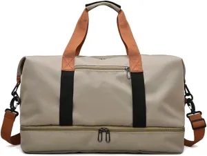Ladies Fitness Handbag Fitness Travel Bag Nylon Shoulder Crossbody Sports Leisure Yoga Bag(E)