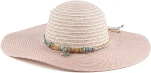 Ladies Stripe Stitching Dome Hat Outdoor Travel Large Brim Hat