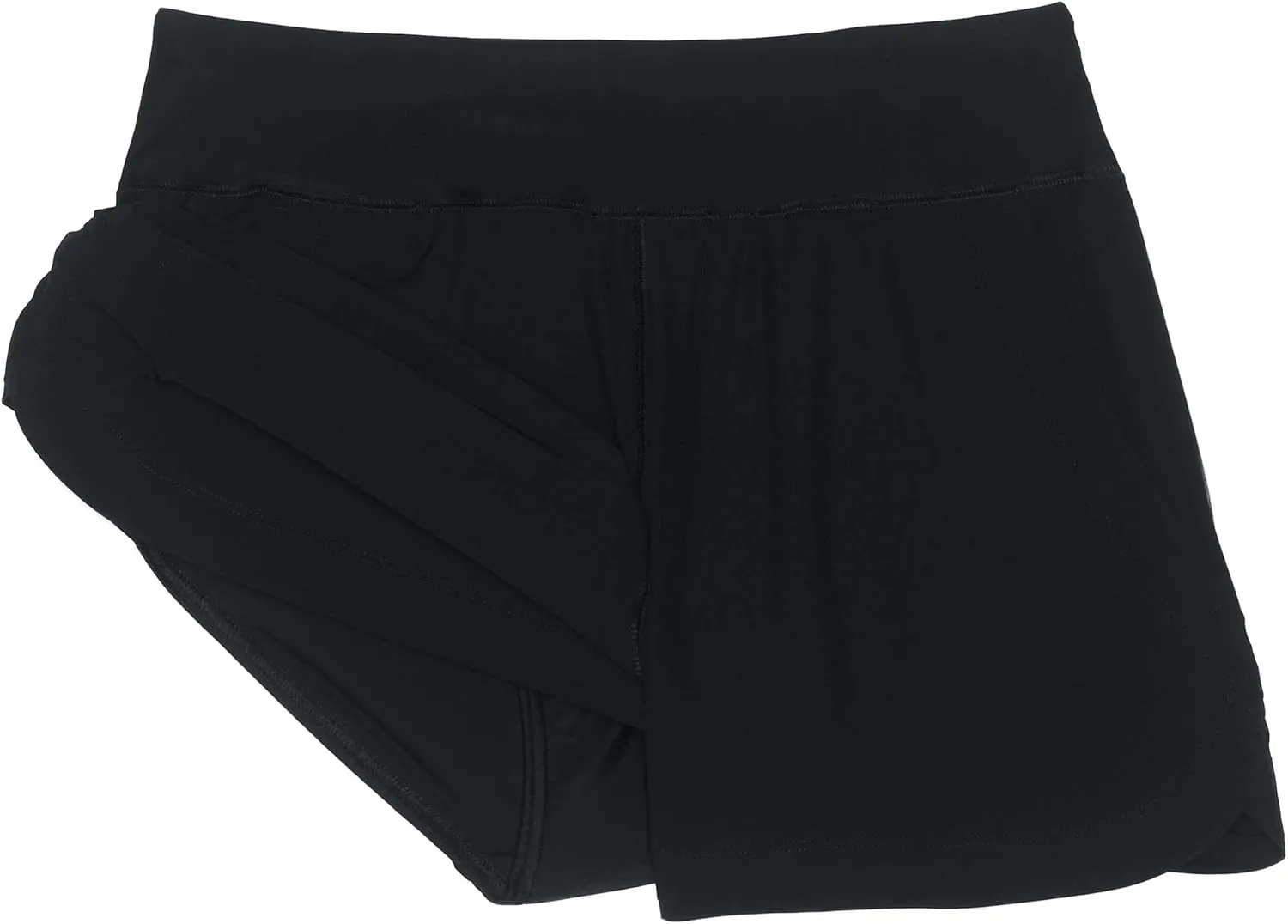 Lands' End Women's 3" Quick Dry Elastic Waist Board Shorts Swim Cover-up Shorts with Panty