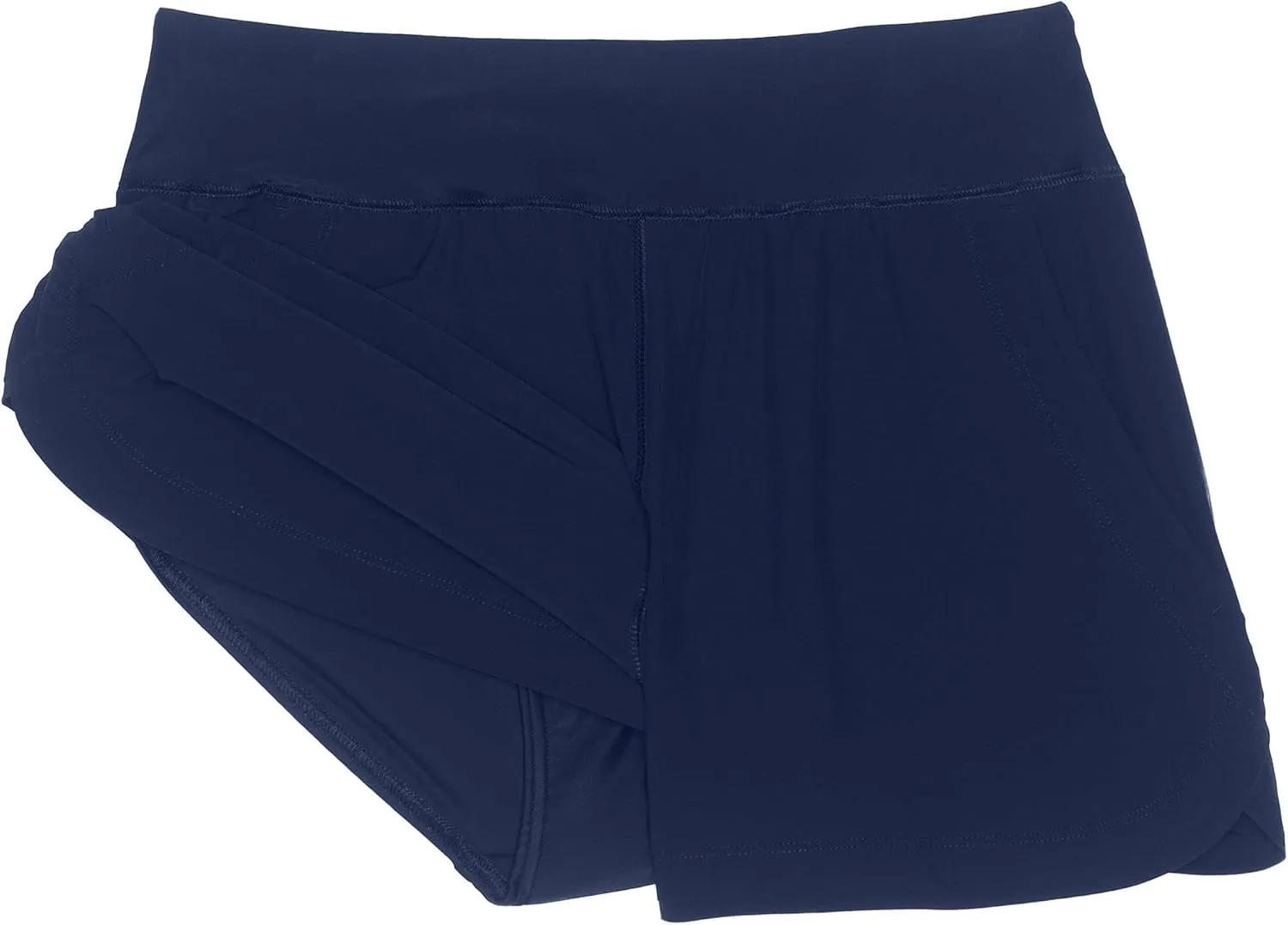 Lands' End Women's 3" Quick Dry Elastic Waist Board Shorts Swim Cover-up Shorts with Panty