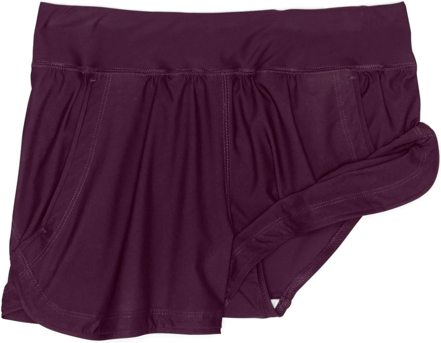 Lands' End Women's 3" Quick Dry Elastic Waist Board Shorts Swim Cover-up Shorts with Panty