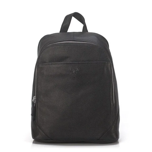 Laptop Shoulder Bag Backpack Men Early bird pricing Travel J.Quinn Backpacks Fashion Men's Reliable delivery Zipper Real for Boys 2017 Cow Business Leather Notebook