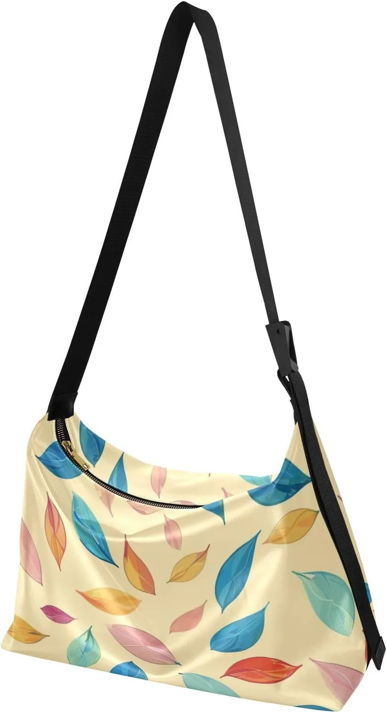 Large Capacity Crossbody Shoulder Bag Handbag Casual Tote Bag With Adjustable Strap Zipper For Men Women