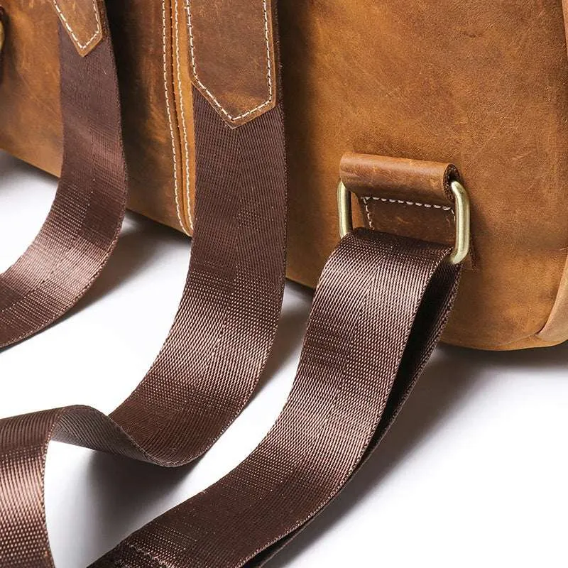 Large-Capacity Men's Leather Backpack
