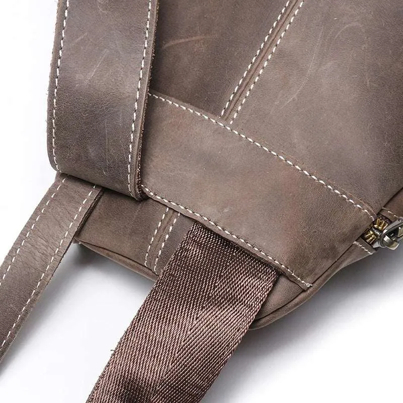 Large-Capacity Men's Leather Backpack