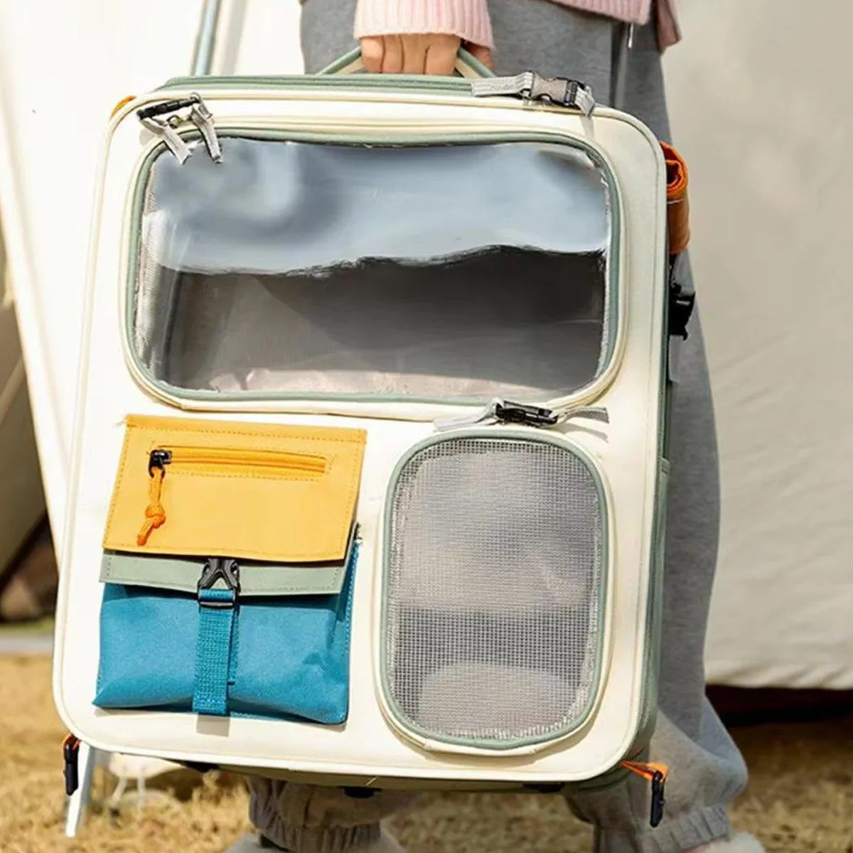 Large Capacity Pet Backpack for Cats Dogs Travel Carrier Ideal for Outdoor Use