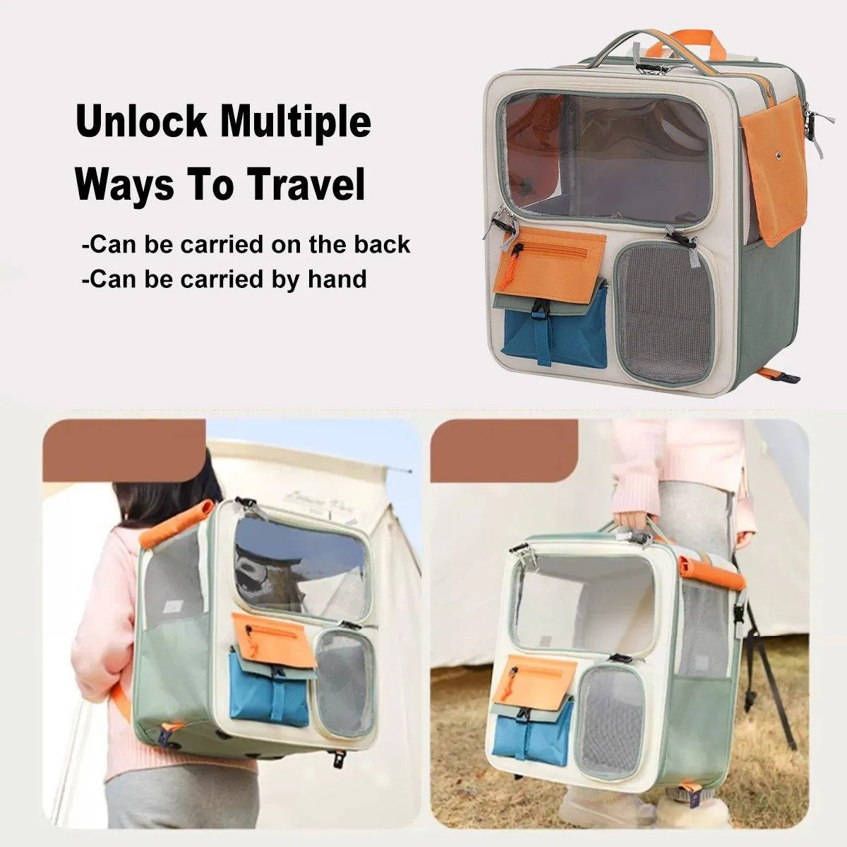 Large Capacity Pet Backpack for Cats Dogs Travel Carrier Ideal for Outdoor Use