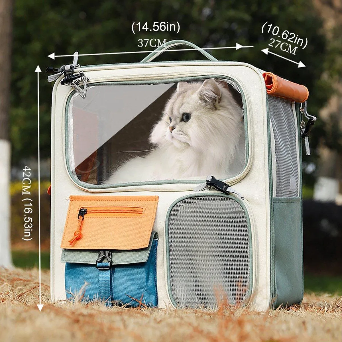 Large Capacity Pet Backpack for Cats Dogs Travel Carrier Ideal for Outdoor Use