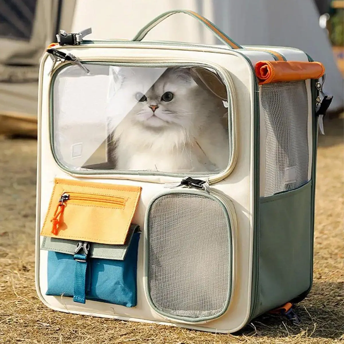 Large Capacity Pet Backpack for Cats Dogs Travel Carrier Ideal for Outdoor Use