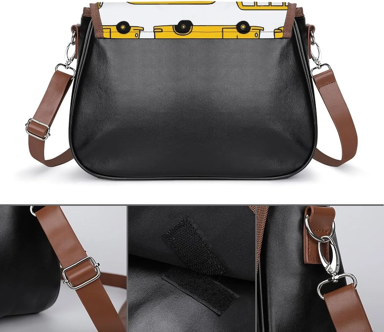 Large Crossbody Bag Travel Fashion Shoulder Bag Waterproof Leather Purse