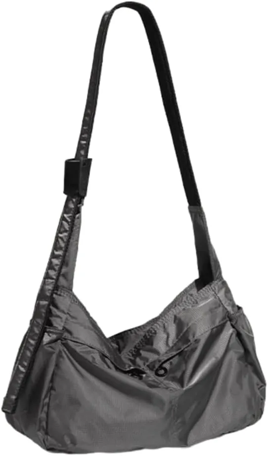 Large Crossbody Bags for Women Men Nylon Crescent Bag Casual Purse Shoulder Bag with Adjustable Strap