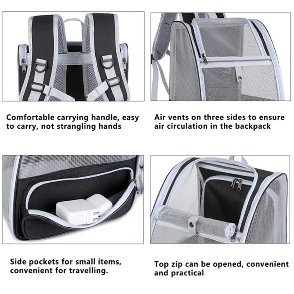 Large Foldable Breathable Portable Cat Dog Bag Outdoor Shoulder Pet Backpack