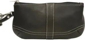 Large Ladies Wristlet, Black, One Size