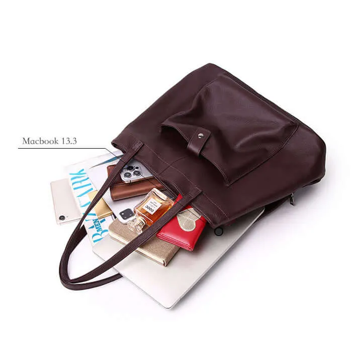 Large Leather Tote Bag for Women