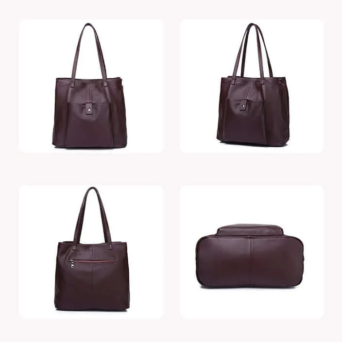 Large Leather Tote Bag for Women