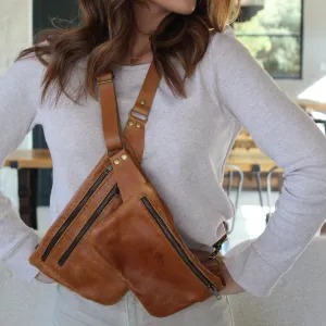Large Original Leather Moonbag - Toffee Tan