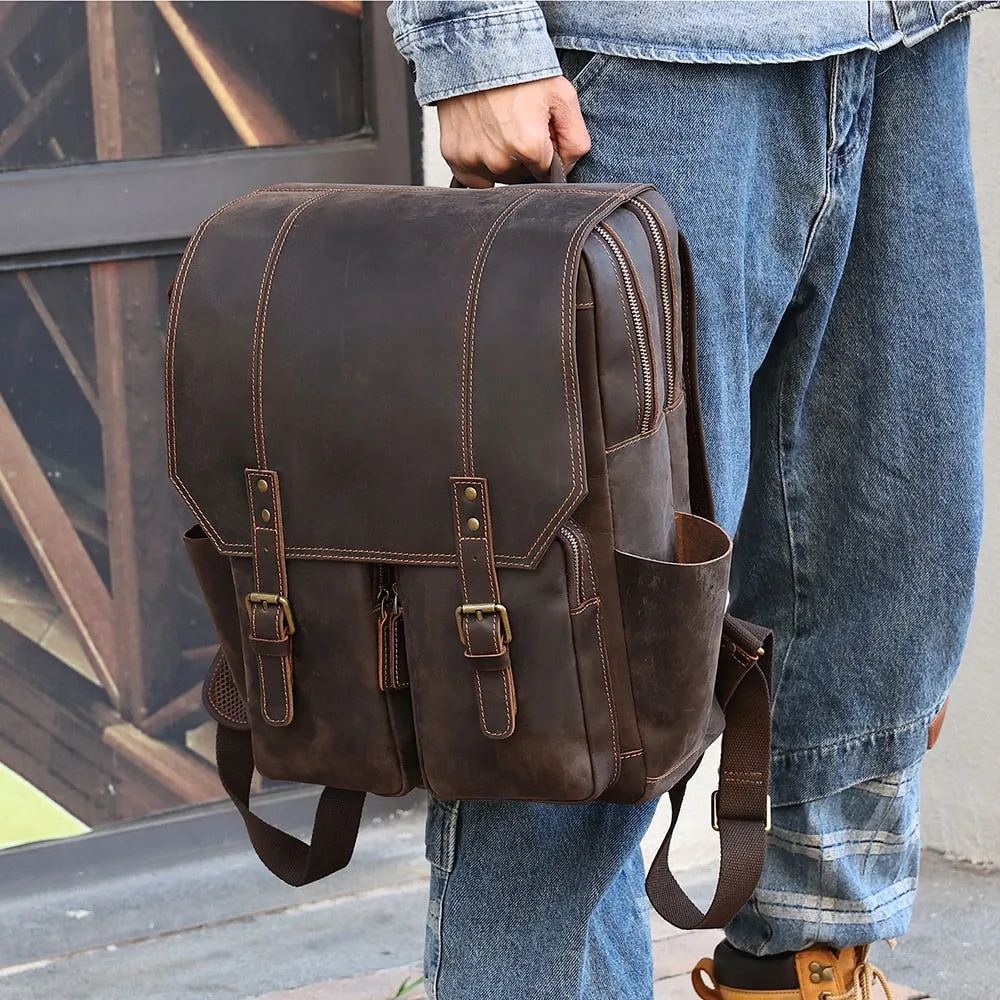 Larger Genuine Leather Backpack